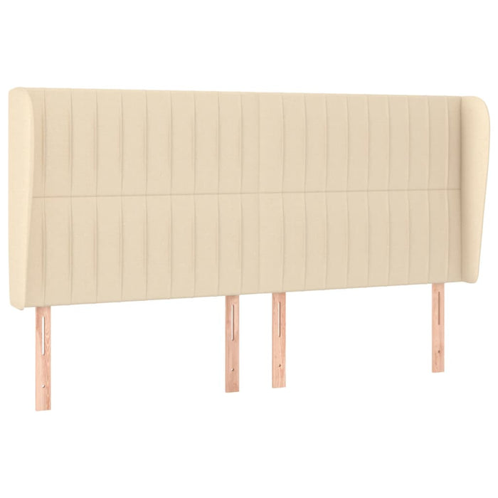Tăblie de pat cu aripioare, crem, 203x23x118/128 cm, textil - WALTI WALTI