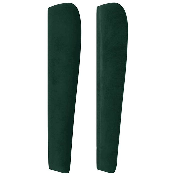 Tăblie pat cu aripioare verde închis 83x23x118/128 cm catifea WALTI