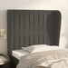 Tăblie de pat cu aripioare gri închis 93x23x118/128 cm catifea - WALTI WALTI