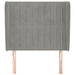 Tăblie de pat cu aripioare gri deschis 103x23x118/128cm catifea - WALTI WALTI