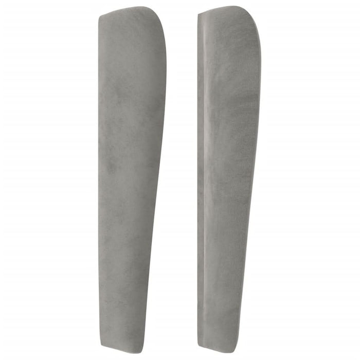 Tăblie de pat cu aripioare gri deschis 103x23x118/128cm catifea - WALTI WALTI