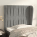 Tăblie de pat cu aripioare gri deschis 103x23x118/128cm catifea - WALTI WALTI