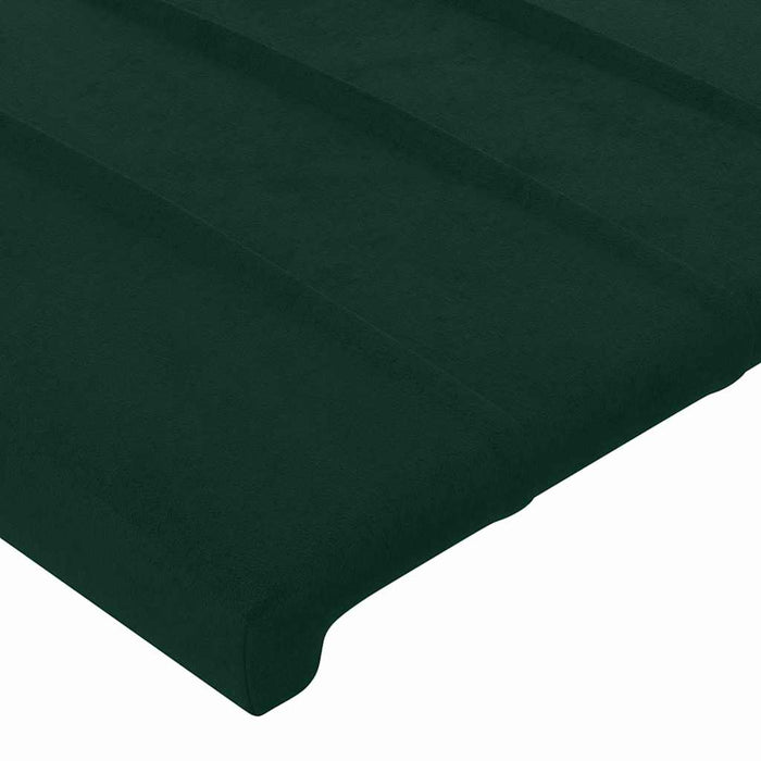 Tăblie pat cu aripioare verde închis 147x23x118/128 cm catifea WALTI