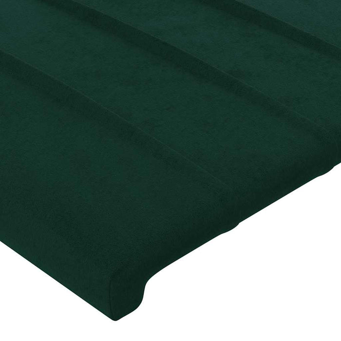 Tăblie pat cu aripioare verde închis 163x23x118/128 cm catifea WALTI