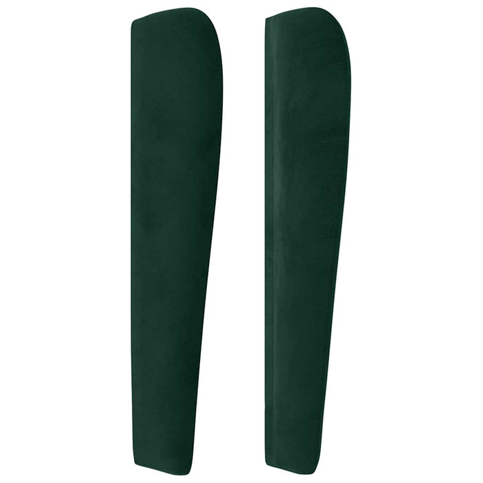 Tăblie pat cu aripioare verde închis 163x23x118/128 cm catifea WALTI