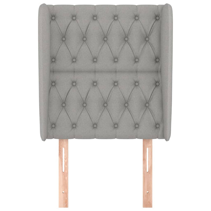 Tăblie de pat cu aripioare gri deschis 83x23x118/128 cm textil - WALTI WALTI