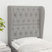 Tăblie de pat cu aripioare gri deschis 83x23x118/128 cm textil - WALTI WALTI