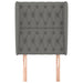 Tăblie de pat cu aripioare gri închis 83x23x118/128 cm textil - WALTI WALTI