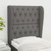 Tăblie de pat cu aripioare gri închis 83x23x118/128 cm textil - WALTI WALTI