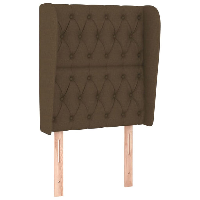 Tăblie de pat cu aripioare maro închis 83x23x118/128 cm textil - WALTI WALTI