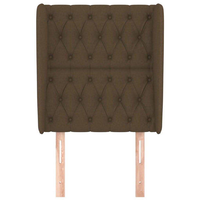 Tăblie de pat cu aripioare maro închis 83x23x118/128 cm textil - WALTI WALTI