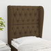 Tăblie de pat cu aripioare maro închis 83x23x118/128 cm textil - WALTI WALTI