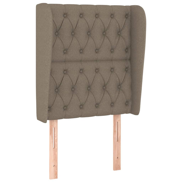 Tăblie de pat cu aripioare gri taupe 83x23x118/128 cm textil WALTI