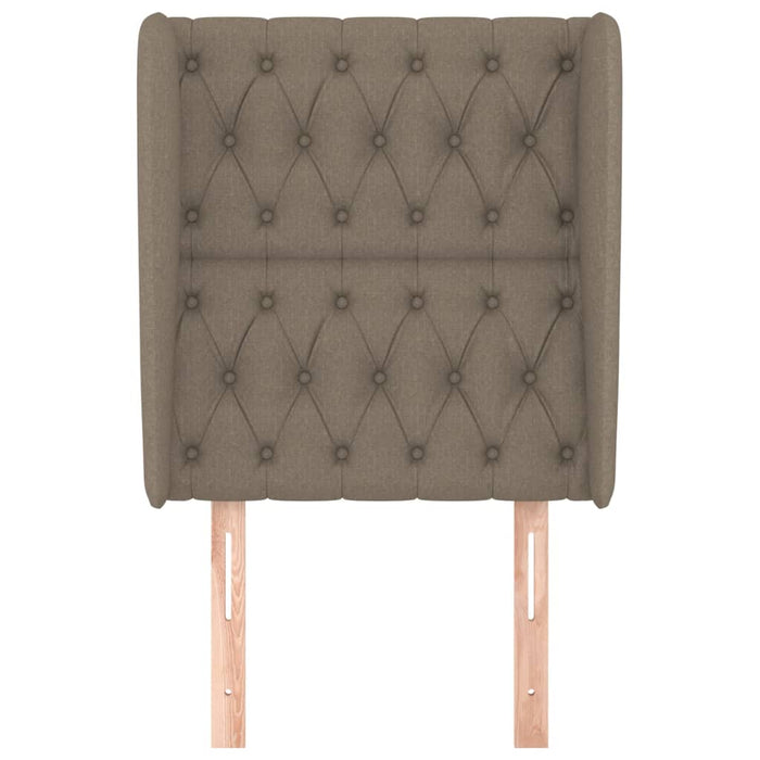 Tăblie de pat cu aripioare gri taupe 83x23x118/128 cm textil WALTI