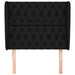Tăblie de pat cu aripioare, negru, 93x23x118/128 cm, textil - WALTI WALTI