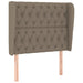 Tăblie de pat cu aripioare gri taupe 93x23x118/128 cm textil - WALTI WALTI