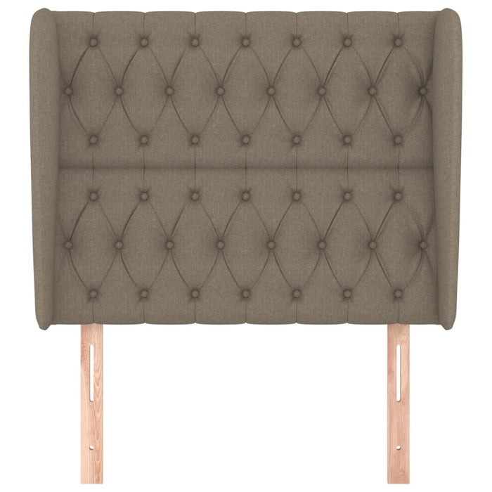 Tăblie de pat cu aripioare gri taupe 93x23x118/128 cm textil - WALTI WALTI