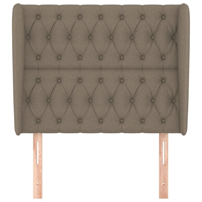 Tăblie de pat cu aripioare gri taupe 103x23x118/128 cm textil WALTI