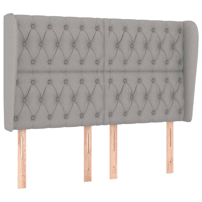 Tăblie de pat cu aripioare gri deschis 147x23x118/128 cm textil - WALTI WALTI