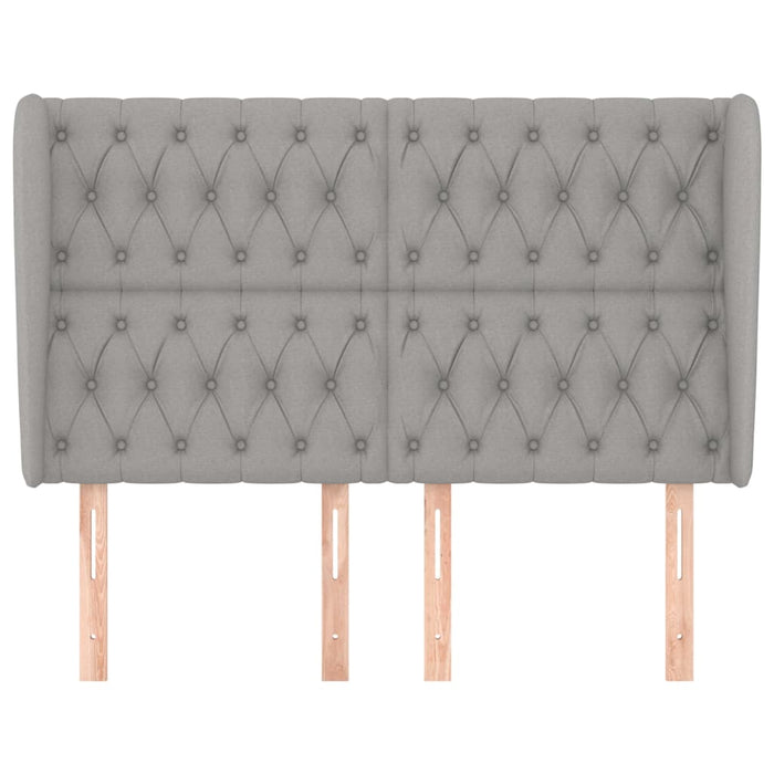 Tăblie de pat cu aripioare gri deschis 147x23x118/128 cm textil - WALTI WALTI