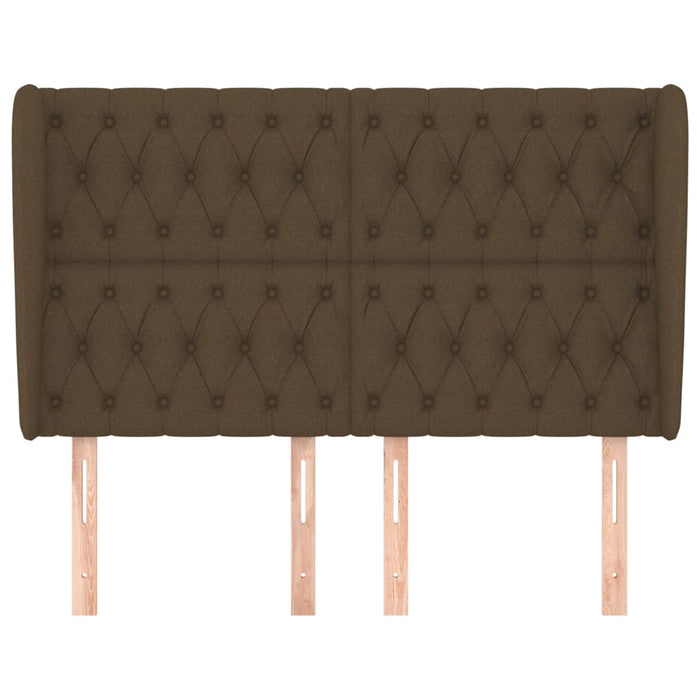 Tăblie de pat cu aripioare maro închis 147x23x118/128 cm textil - WALTI WALTI