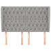 Tăblie de pat cu aripioare gri deschis 163x23x118/128 cm textil - WALTI WALTI