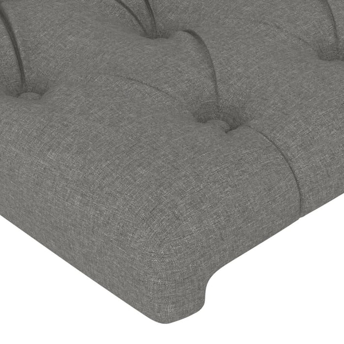 Tăblie de pat cu aripioare gri închis 163x23x118/128 cm textil - WALTI WALTI