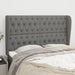 Tăblie de pat cu aripioare gri închis 163x23x118/128 cm textil - WALTI WALTI