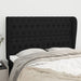 Tăblie de pat cu aripioare, negru, 163x23x118/128 cm, textil - WALTI WALTI