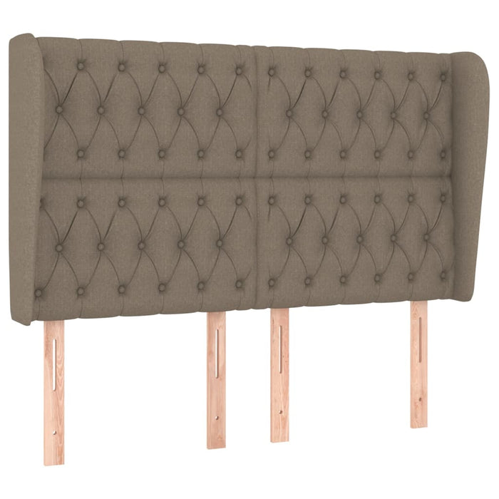 Tăblie de pat cu aripioare gri taupe 163x23x118/128 cm textil - WALTI WALTI