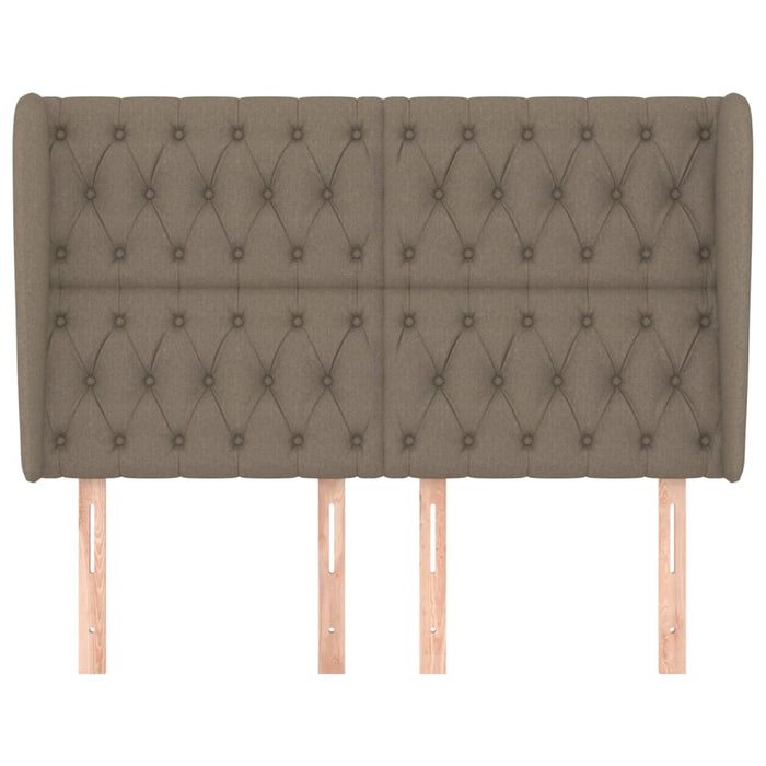 Tăblie de pat cu aripioare gri taupe 163x23x118/128 cm textil - WALTI WALTI