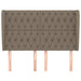 Tăblie de pat cu aripioare gri taupe 163x23x118/128 cm textil - WALTI WALTI