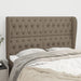Tăblie de pat cu aripioare gri taupe 163x23x118/128 cm textil - WALTI WALTI