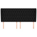 Tăblie de pat cu aripioare, negru, 183x23x118/128 cm, textil - WALTI WALTI