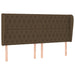 Tăblie de pat cu aripioare maro închis 183x23x118/128 cm textil - WALTI WALTI