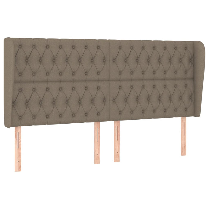 Tăblie de pat cu aripioare gri taupe 183x23x118/128 cm textil - WALTI WALTI