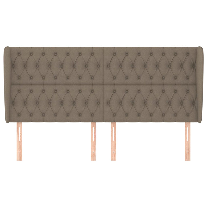 Tăblie de pat cu aripioare gri taupe 183x23x118/128 cm textil - WALTI WALTI