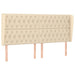 Tăblie de pat cu aripioare, crem, 183x23x118/128 cm, textil - WALTI WALTI
