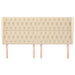 Tăblie de pat cu aripioare, crem, 183x23x118/128 cm, textil - WALTI WALTI