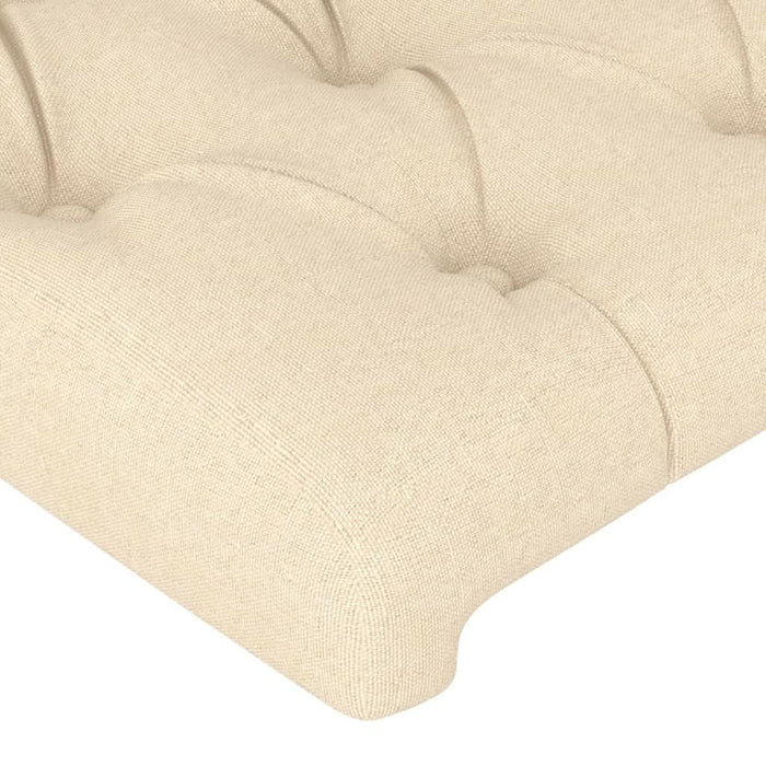 Tăblie de pat cu aripioare, crem, 183x23x118/128 cm, textil - WALTI WALTI