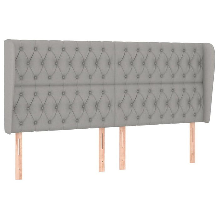 Tăblie de pat cu aripioare gri deschis 203x23x118/128 cm textil - WALTI WALTI