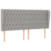 Tăblie de pat cu aripioare gri deschis 203x23x118/128 cm textil - WALTI WALTI