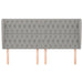 Tăblie de pat cu aripioare gri deschis 203x23x118/128 cm textil - WALTI WALTI