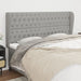 Tăblie de pat cu aripioare gri deschis 203x23x118/128 cm textil - WALTI WALTI