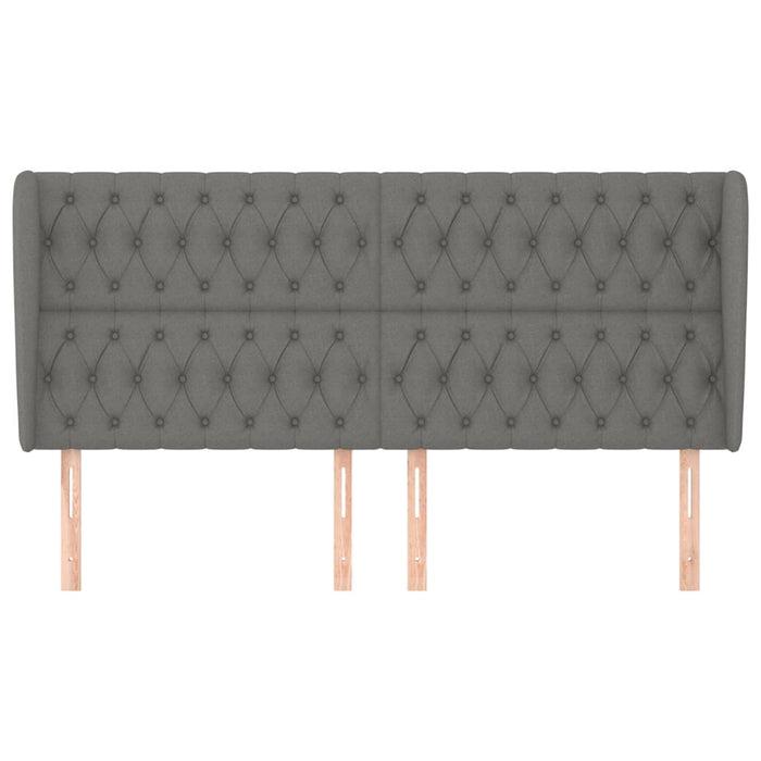 Tăblie de pat cu aripioare gri închis 203x23x118/128 cm, textil - WALTI WALTI