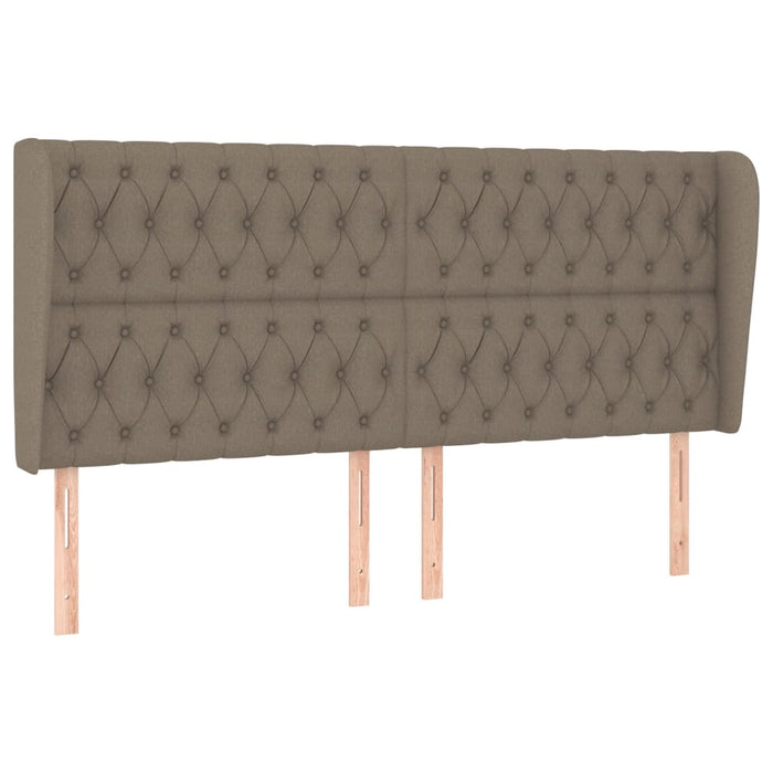 Tăblie de pat cu aripioare gri taupe 203x23x118/128 cm textil WALTI