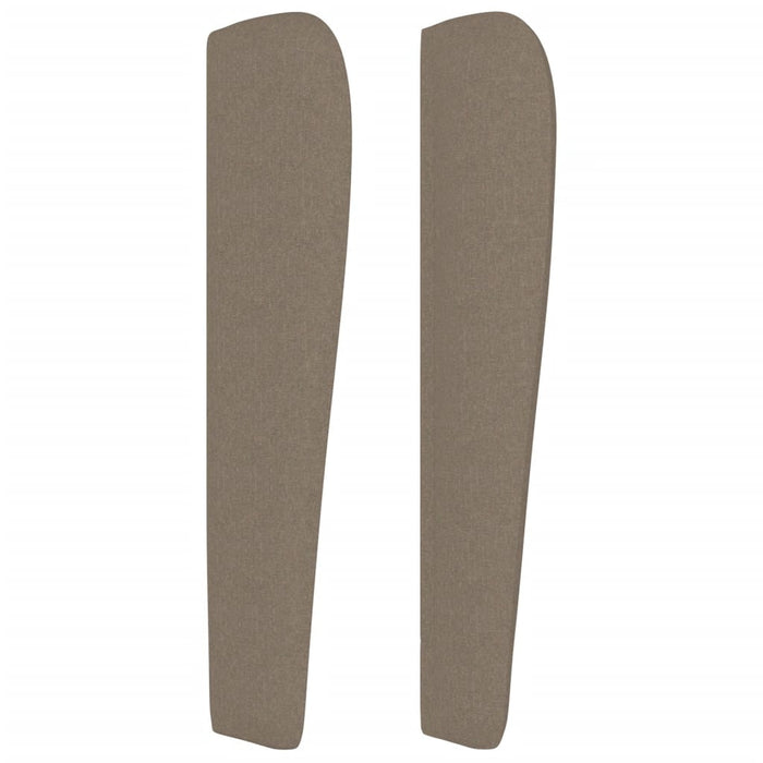 Tăblie de pat cu aripioare gri taupe 203x23x118/128 cm textil WALTI