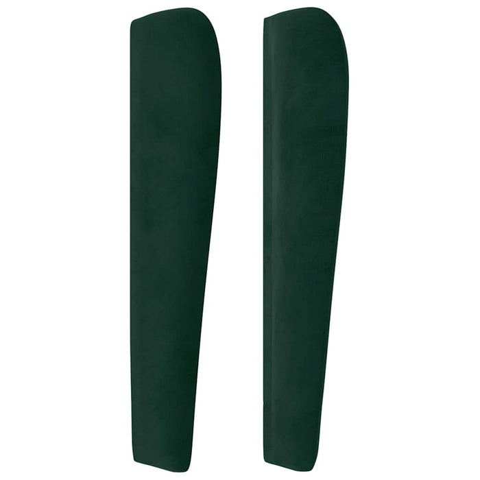 Tăblie pat cu aripioare verde închis 83x23x118/128 cm catifea WALTI