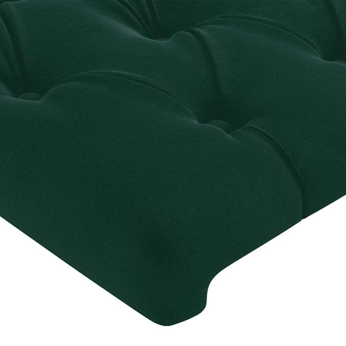 Tăblie pat cu aripioare verde închis 93x23x118/128 cm catifea WALTI
