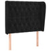 Tăblie de pat cu aripioare, negru, 103x23x118/128 cm, catifea - WALTI WALTI